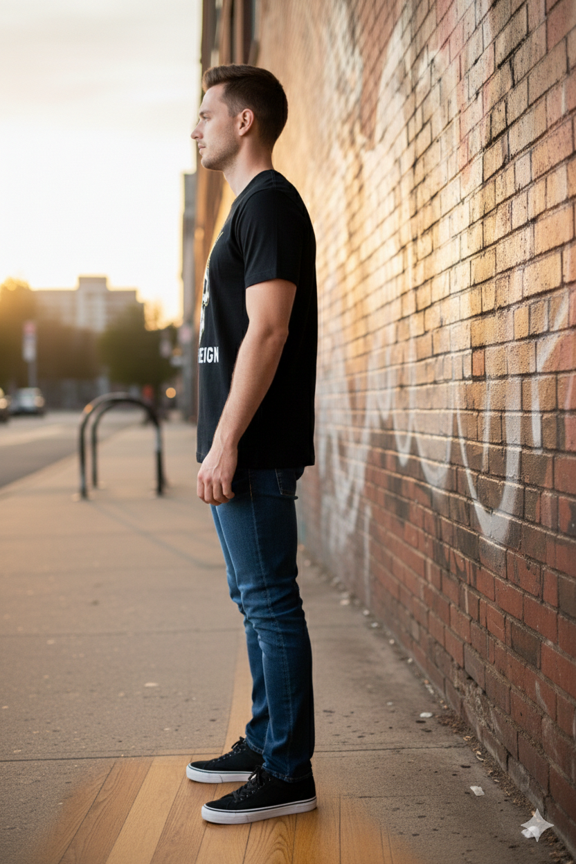 Rebel Reign Skull Tee — Crowned Skull Graphic T-Shirt