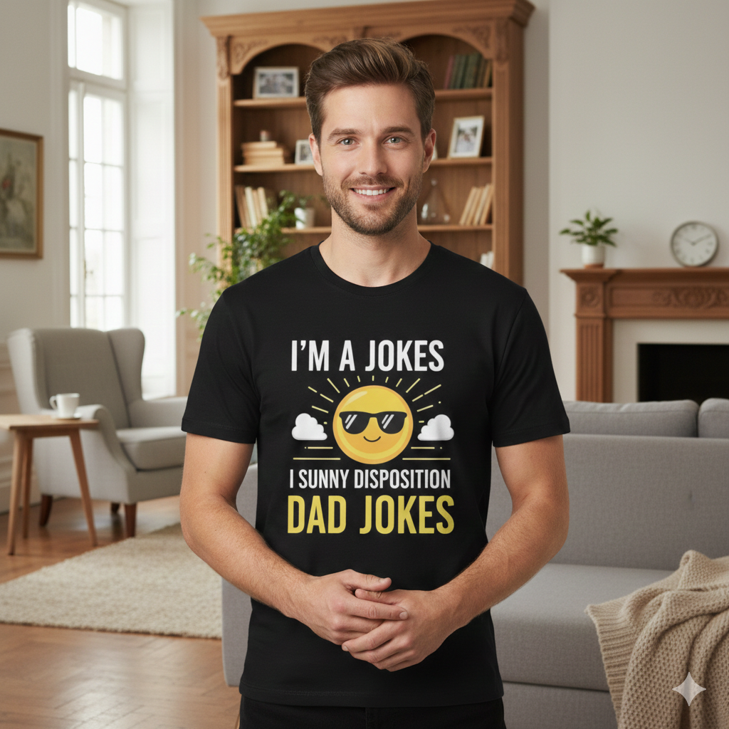 Dad Jokes T-Shirt — "I’m A Jokes, I Sunny Disposition" Funny Father’s Day Tee