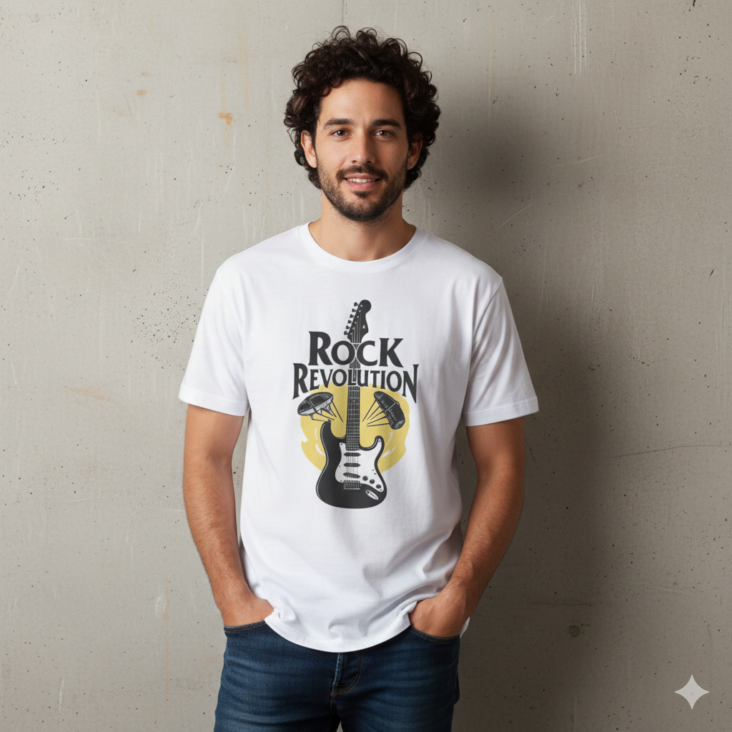 Rock Revolution Guitar T-Shirt — Vintage Electric Guitar Music Tee