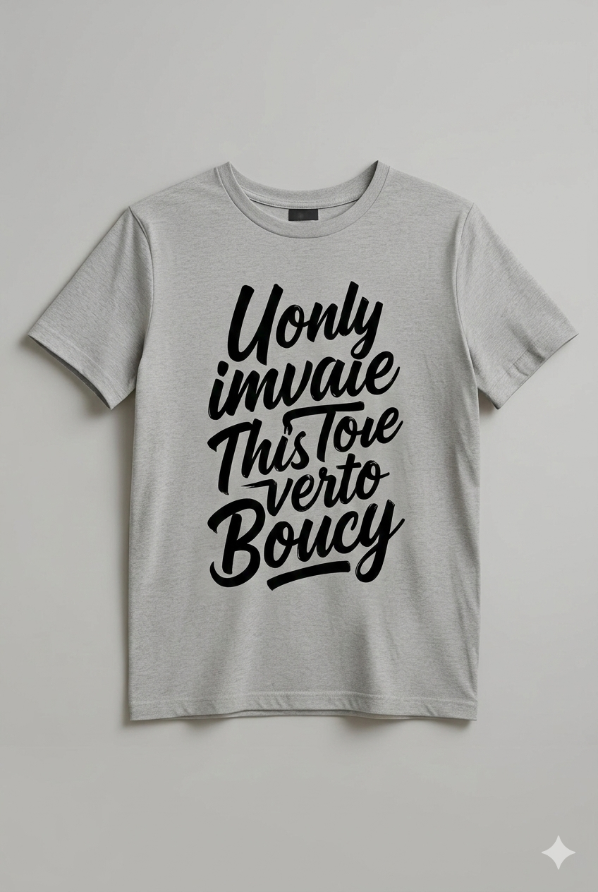 Graphic Tee — Script Typography Quote Shirt