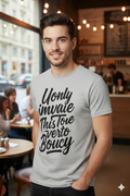Graphic Tee — Script Typography Quote Shirt