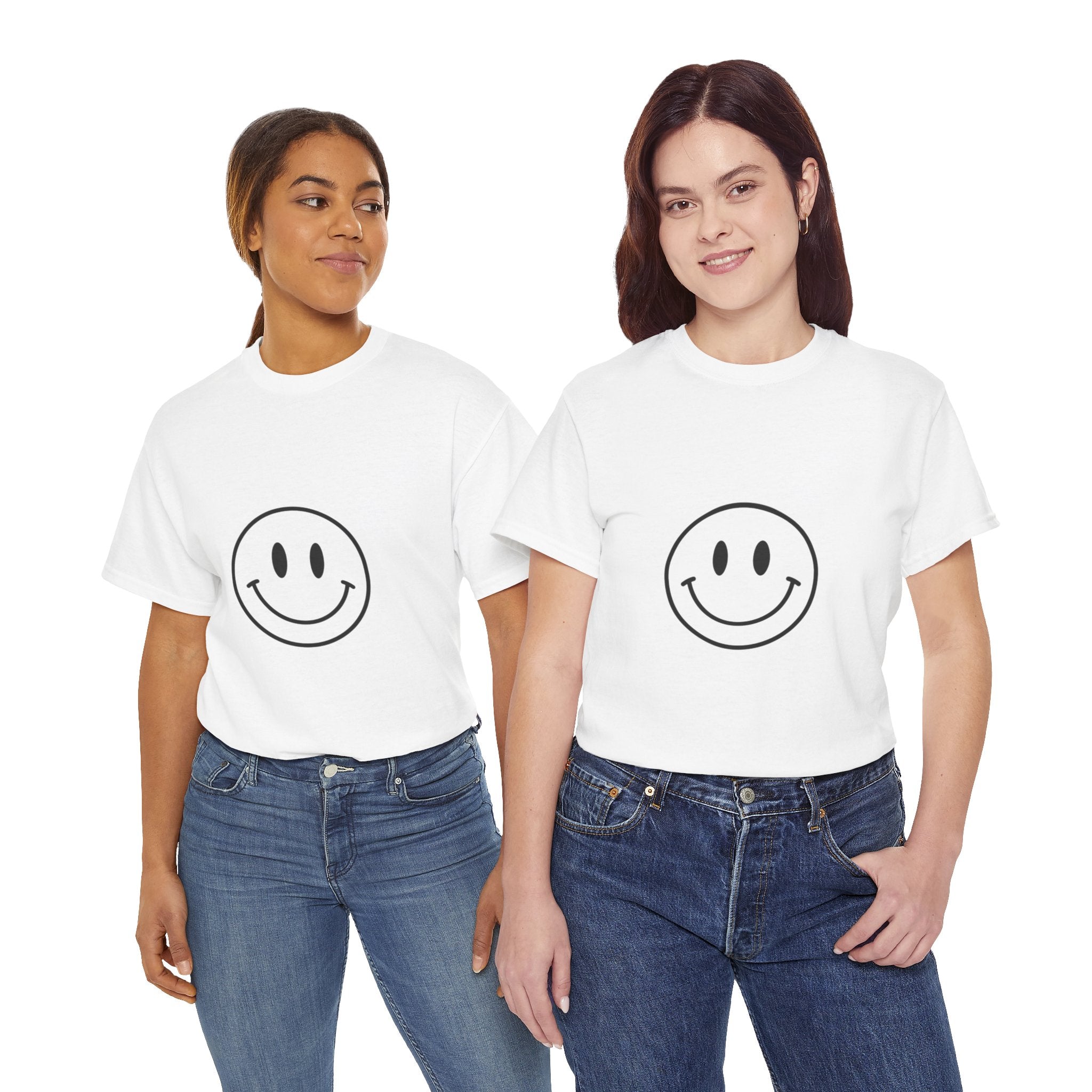 Smiley Face Graphic Tee — Minimal Retro Happy Face T-Shirt