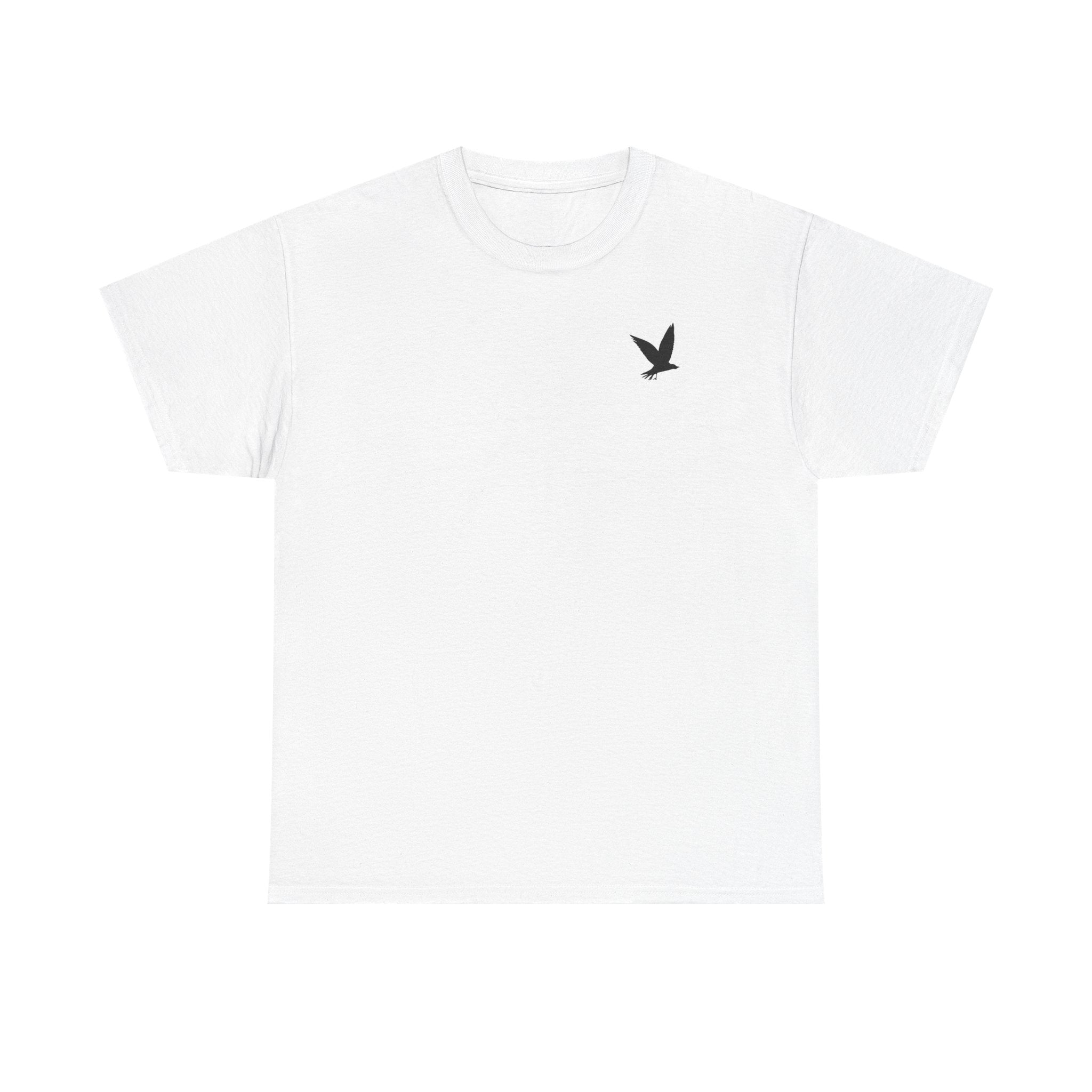 Minimalist Flying Bird T‑Shirt — Small Chest Silhouette Tee