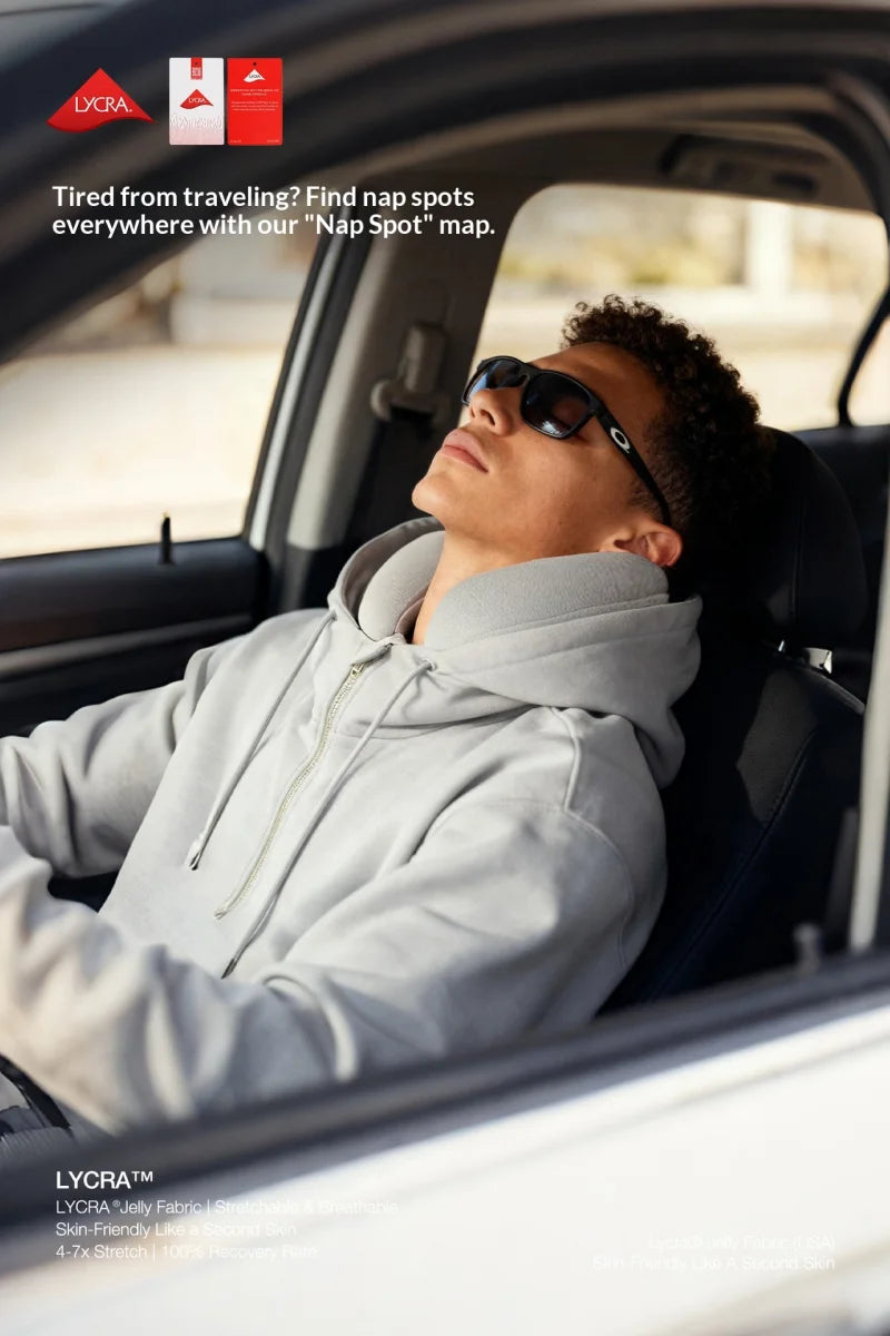 Airbag Hoodie Travel Neck Airbag Safety Sweatshirt Shockproof Protective Hoodie Outdoor  Wear Unisex Zip-Up Fleece Jacket  Man