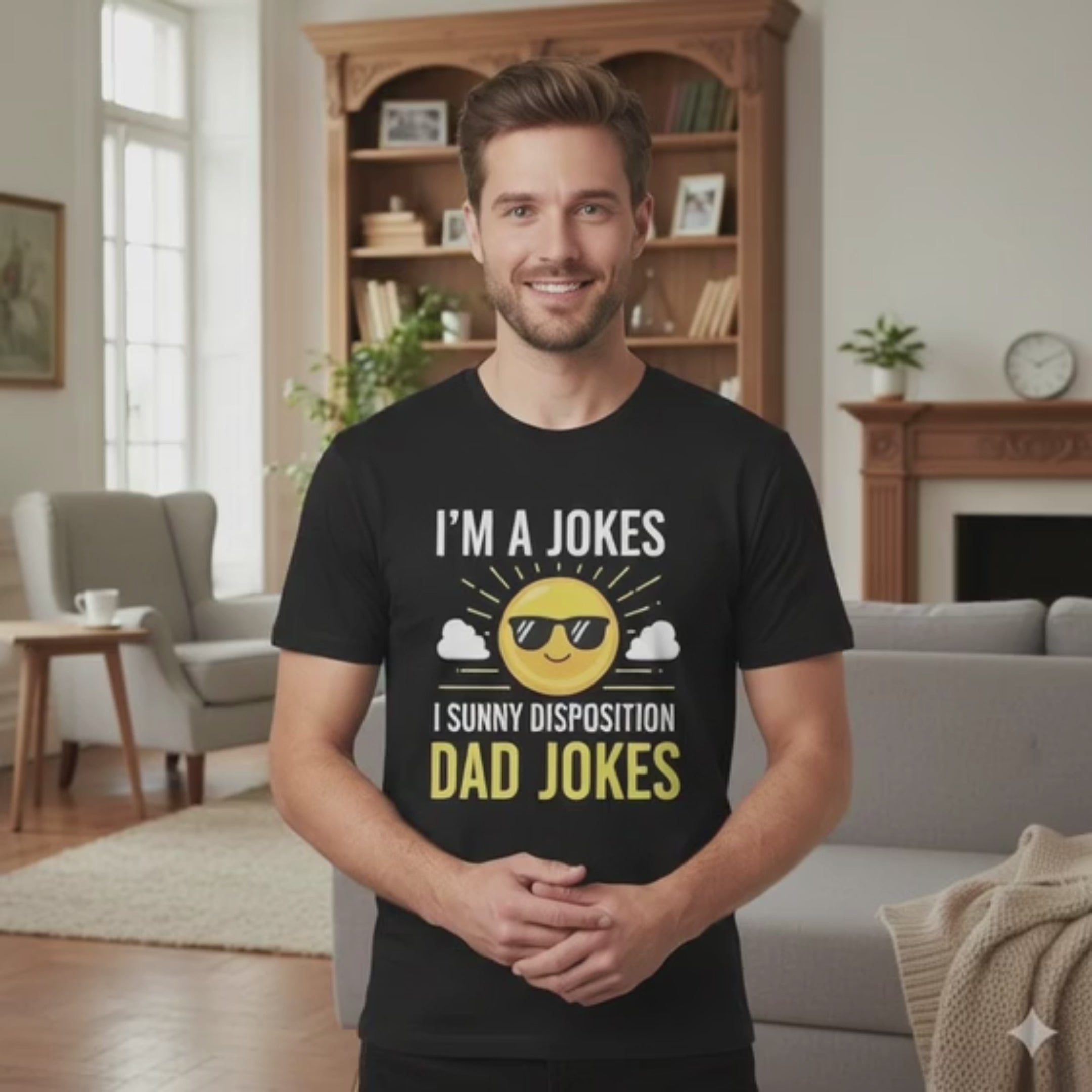 Dad Jokes T-Shirt — "I’m A Jokes, I Sunny Disposition" Funny Father’s Day Tee