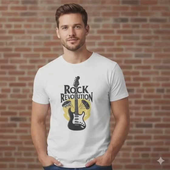 Rock Revolution Guitar T-Shirt — Vintage Electric Guitar Music Tee